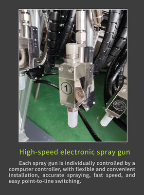 6 チャネル4 銃 波紋箱生産機器のための自動冷凍粘着スプレー銃