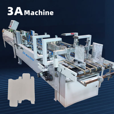 半自動タバコ箱生産工場のための6コーナーボックスフォルダー粘着機
