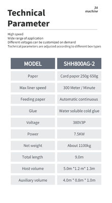 SHH800AG-2 波紋紙箱製造のための自動底ロックボックス粘着機