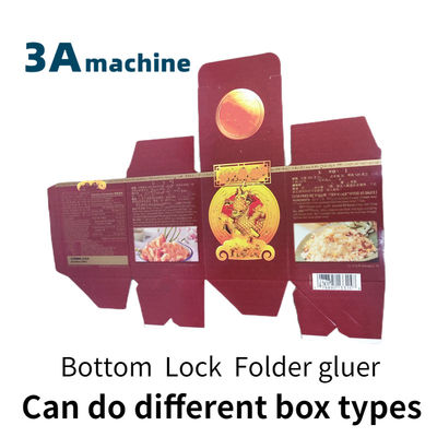 SHH-800AG-2 ランチボックスビデオ出勤検査用の自動底ロックフォルダーグルー