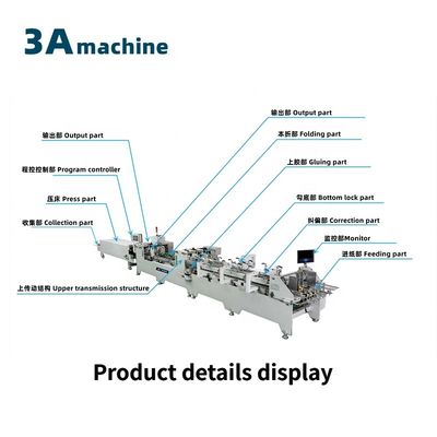 PLC制御 1300JGKW 波紋紙と紙箱用のフォルダー粘着機